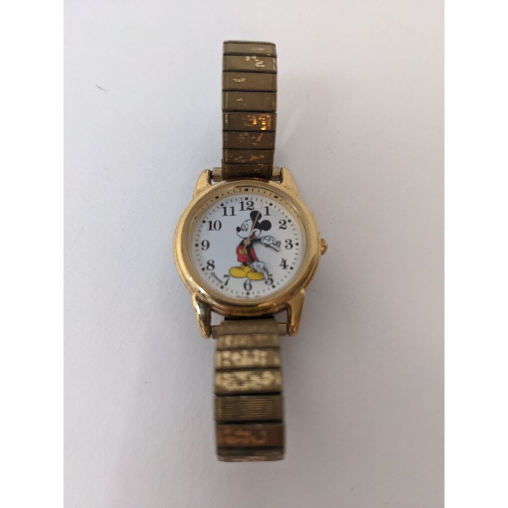 Vintage Disney Elastic Watch with Mickey Mouse